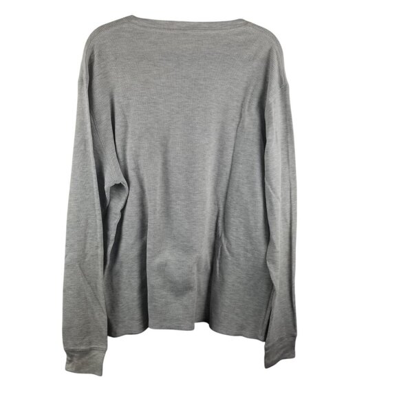 Levi's Strauss & Co Men's Gray Waffle Knit Long-Sleeve Thermal Shirt Sz XXL - Picture 2 of 5